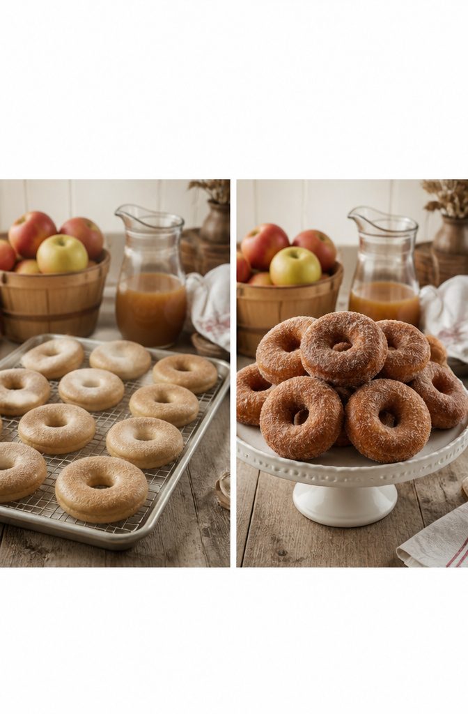 Fall Baking Desserts: 15 Recipes for Pumpkin, Apple and Pecan 13 Cake donuts coated in cinnamon sugar on a rack.