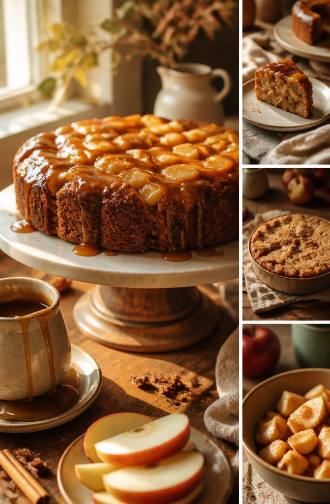 Fall Baking Desserts: 15 Recipes for Pumpkin, Apple and Pecan 6 A sheet cake with apple chunks and caramel glaze on top.