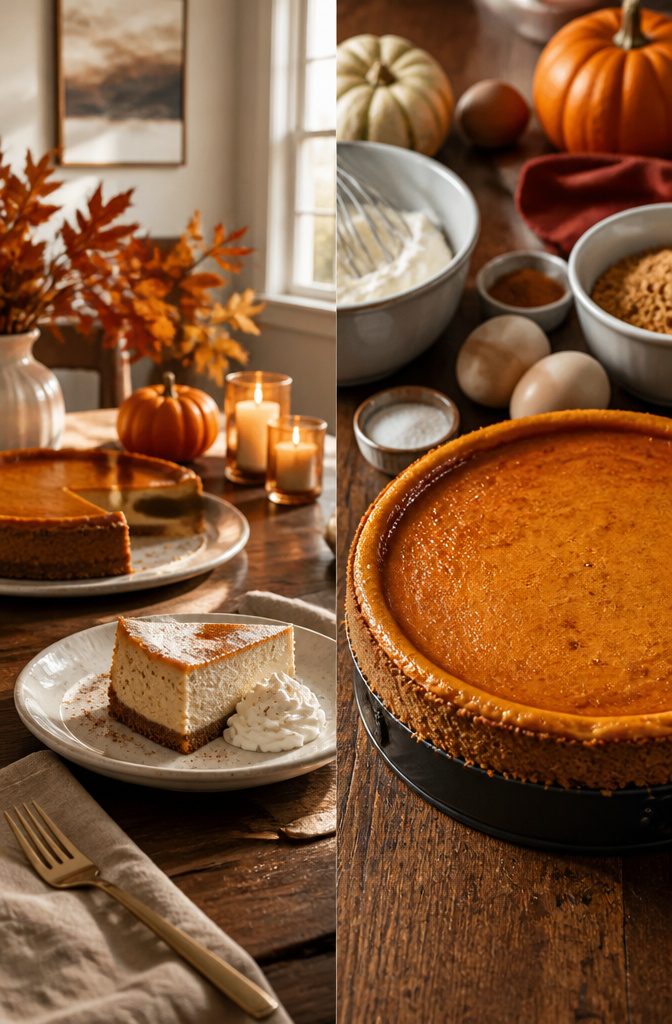 Fall Baking Desserts: 15 Recipes for Pumpkin, Apple and Pecan 10 A pumpkin cheesecake in a springform pan.