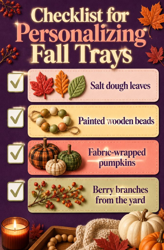 18 Fall Tray Decor Ideas for Coffee Tables, Tiered Trays & More 20 Checklist of DIY projects for personalizing fall trays.