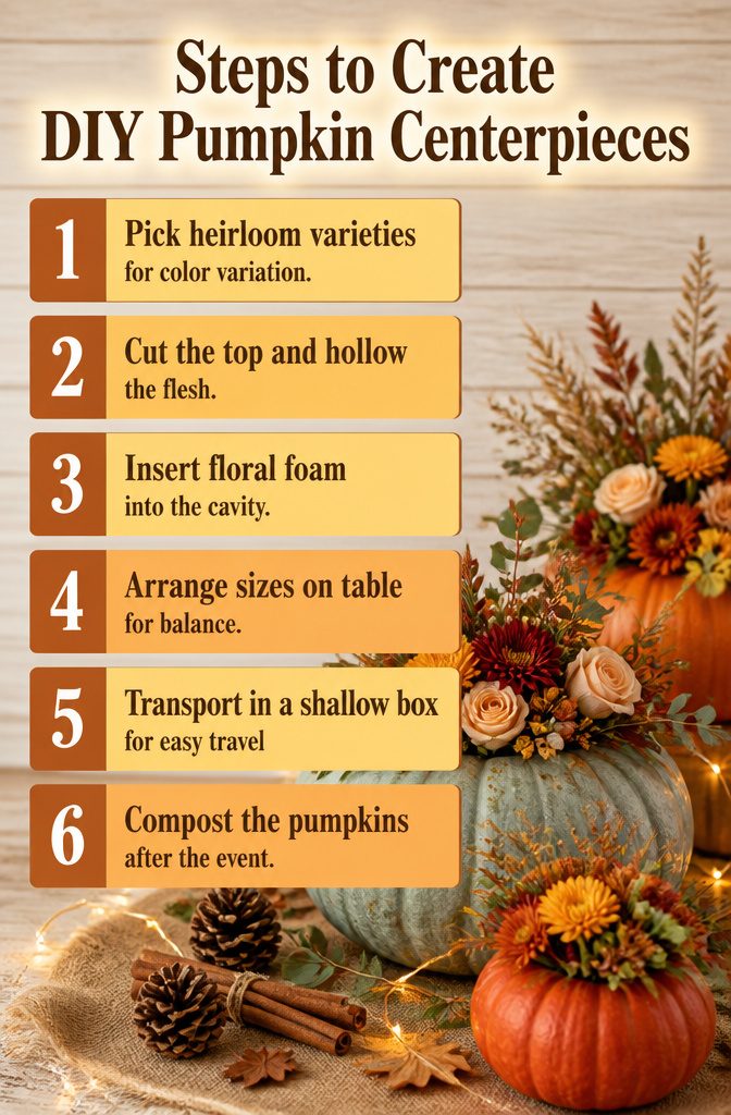 DIY Pumpkin Centerpieces